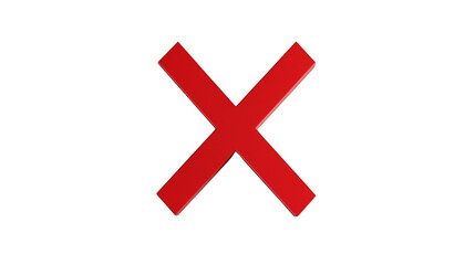 Obraz premium Red Cross Mark Symbol for Error or Cancel
