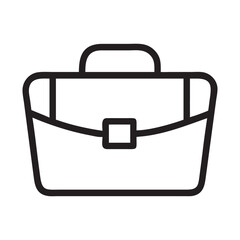 Simple Line Art Illustration of a Briefcase icon, vector illustration