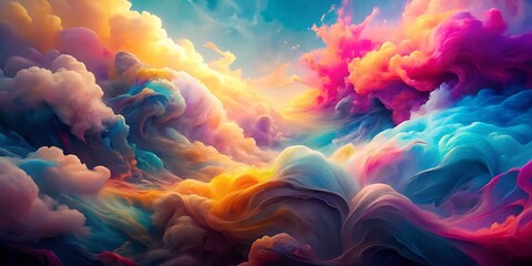 Obraz premium Abstract Cloud Swirl Landscape: Fashion Photography Backdrop