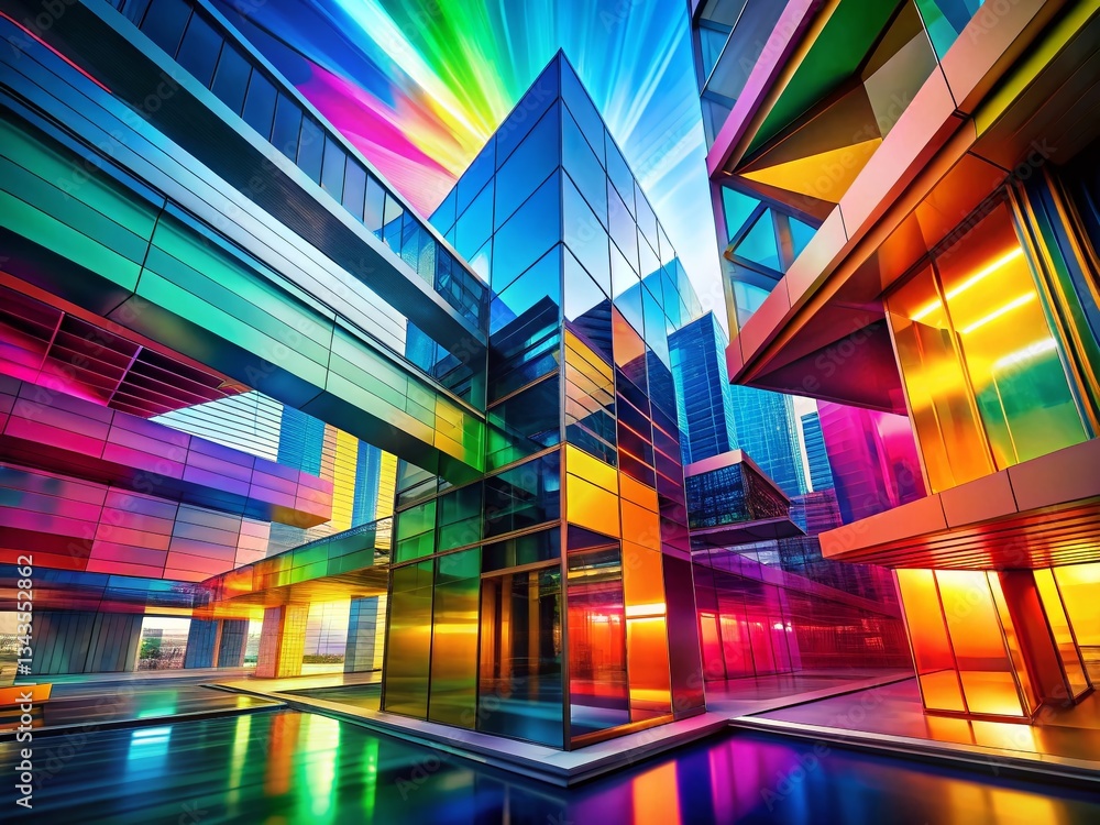Poster abstract colorful overlapping layers animation banner background - architectural design
