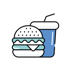 Fast Food vector icon stock illustration