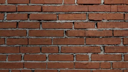 Obraz premium Detailed Red Brick Wall Texture Background with Mortar Joints