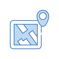 City Map vector icon stock illustration