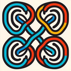 Abstract Intertwined Design.