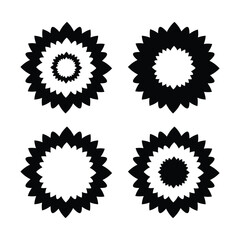 abstract flower icon set 