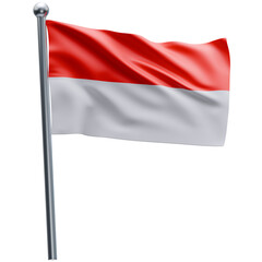 3D Indonesia Flag illustration