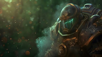 Fantasy Battle Medieval Knight Helmet Fighter in an Armor 