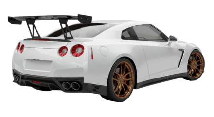 Isolated White Sport Car