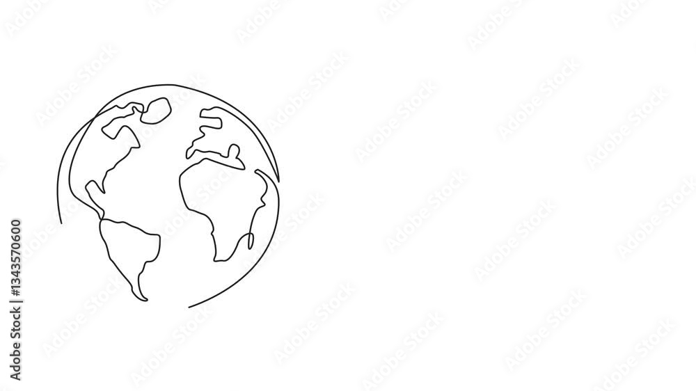 Poster self drawing animation of continuous one line drawing the bulb lamp is shifted to the off position. 
