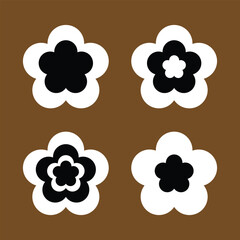 flower icon set