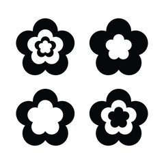 black and white flowers