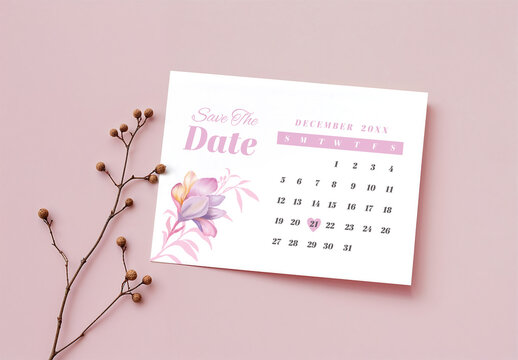 Wedding Save the Date Flyer Card Layout