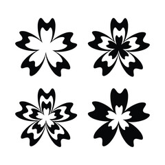 abstract flowers icon  