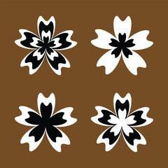 abstract flowers icon 