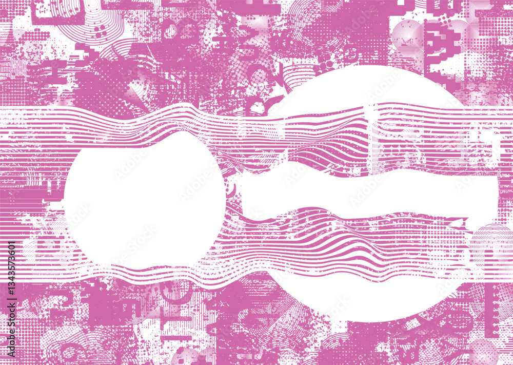 Leinwandbilder background with glitch distorted grunge textures . grunge background texture with halftone dots, gli