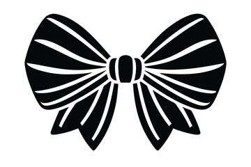 Set of Simple Decorative Holiday Ribbon Bows – Vector Illustration