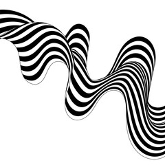Abstract black and white brush lines. wave background. Vector illustration. Eps 10