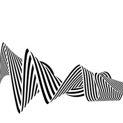 Abstract black and white wave background. Eps 10