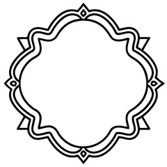 round frame with flowers