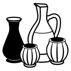 illustration of jug and glass