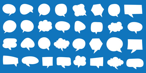 Obraz premium Speech bubble set. Collection of empty speech bubbles. Comic speech bubble. Retro empty comic bubble. Vector-EPS 10