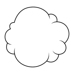 Illustration of cloud. Cartoon cute image of overcast sky.