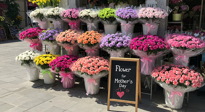 Claveles de regalo de flores al estilo japon&eacute;s y coreano "D&iacute;a de la Madre".