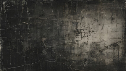 Dark grungy scratched background resembling old wall or blackboard