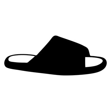 Icono plano pantufla vista lateral para la playa o piscina