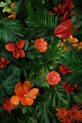 A vibrant jungle with SEO metrics growing as vines and flowers.