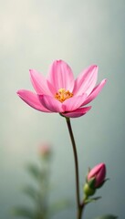 Obraz premium Delicate pink flower isolated on white background, background, delicate, garden