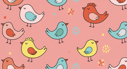 Tweet Dreams: Colorful Bird Pattern for Kids