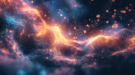 Universe aesthetic wallpaper or background design. Generative AI.