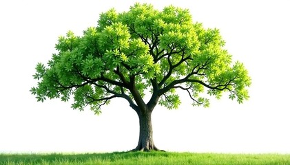 Isolated tree branches against white background, peaceful, nature, calm