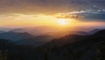 Smoky mountain sunset  