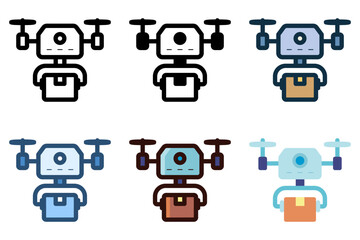 drone delivery service icon vector illustration