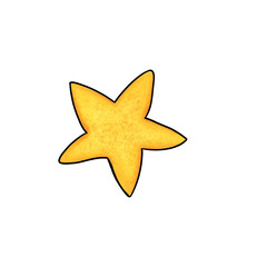 Golden Star Illustration A Simple, Cute, and Adorable Design