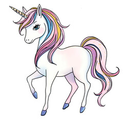 Enchanted Pastel Unicorn Illustration Magical Creature Design © Khrystyna Turchyn