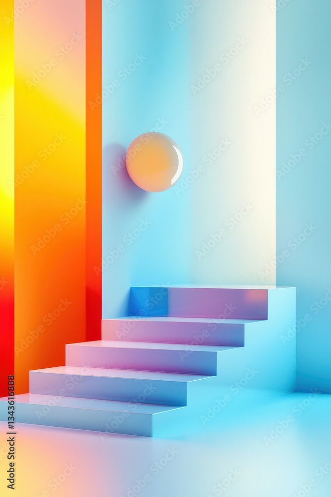 Aufkleber abstract geometric shapes creating a visual symphony.