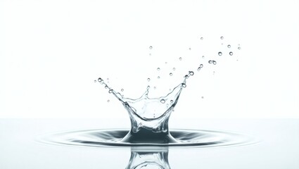 a captivating image of a water crown, frozen in time, showcasing intricate details of a splash