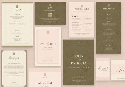 Wedding Invitations Set