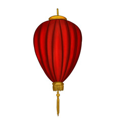 Obraz premium Elegant Red Chinese Lantern Design Festive Asian Decor Illustration