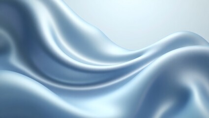 Obraz premium smooth silky blue cloth with soft folds. The fabric creates a sense of elegance and luxury