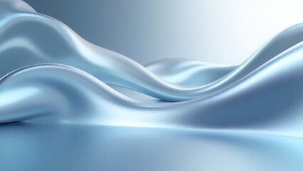 Naklejka premium abstract blue wavy liquid surface with a smooth, flowing texture