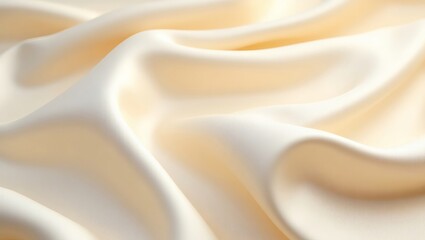 Obraz premium flowing ivory silk fabric with graceful curves and subtle shadows 