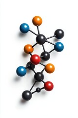 Colorful molecular model showcasing atomic structures for educational and scientific purposes.
