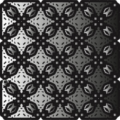 Silver metallic gradient with repeat Pattern . Abstract metallic background.