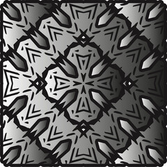 Silver metallic gradient with repeat Pattern . Abstract metallic background.