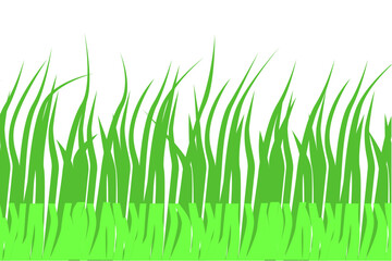 
Green lawn before and after mowing vector seamless pattern.