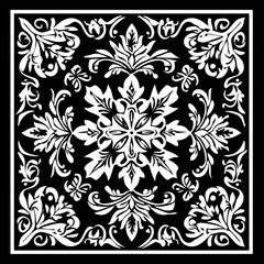Intricate Floral Patterns on a Dark Background for Elegant Decorative Designs and Crafts